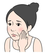 顔のたるみの原因は、加齢や、紫外線、乾燥が主な原因